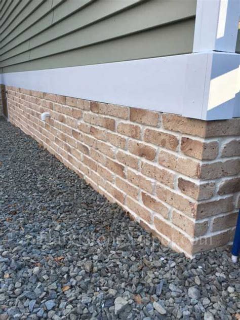 stamped metal brick look under skirting for houses|brick wall skirting ideas.